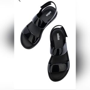 Melissa Women's Bubble Slingback Black Sandals Used Once Size 9